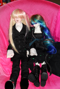 My Ball Joint Dolls Isaac and Nemesis, they look as smug as their personalities in this picture. 